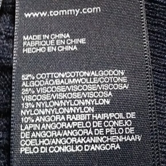 Tommy Hilfiger Women's XXL Navy Cable Embellished Scoop Neck Cardigan EUC - Picture 8 of 15